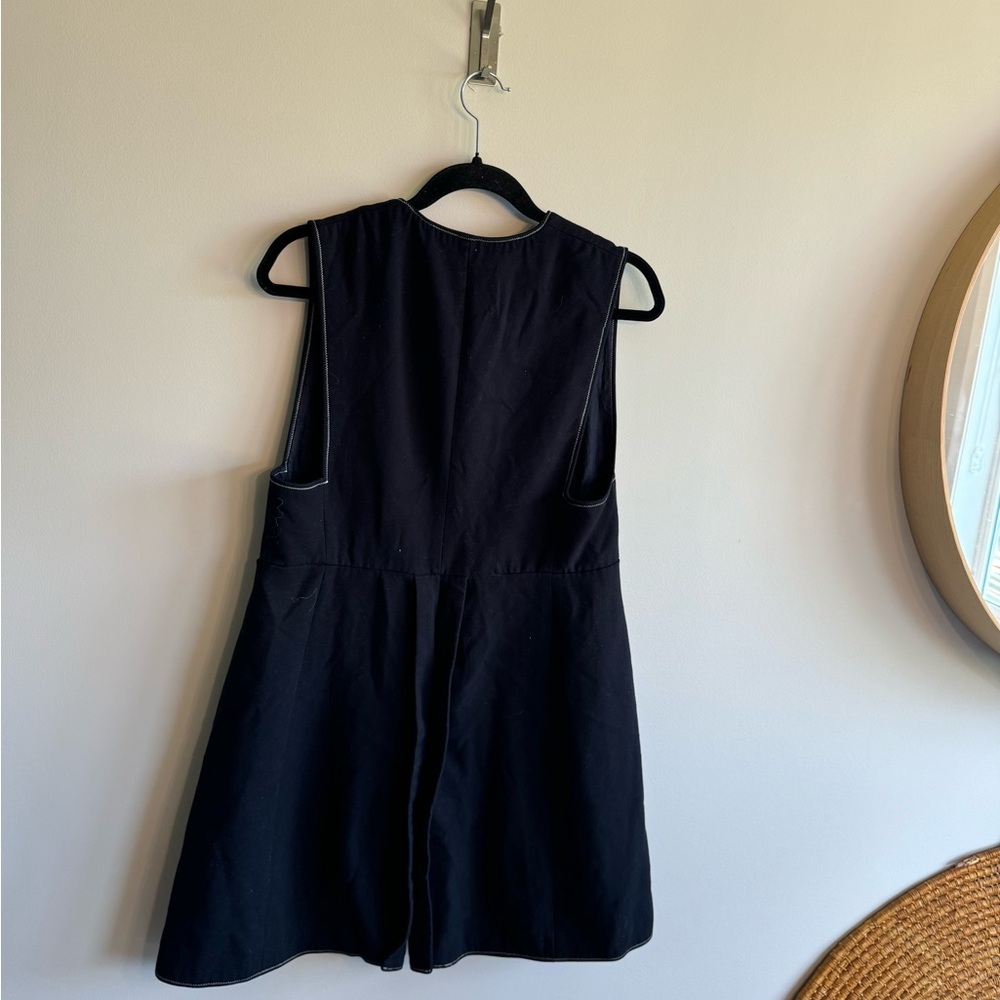 Zara Basic Small Blue Inner Polyester Long Vest - image 6